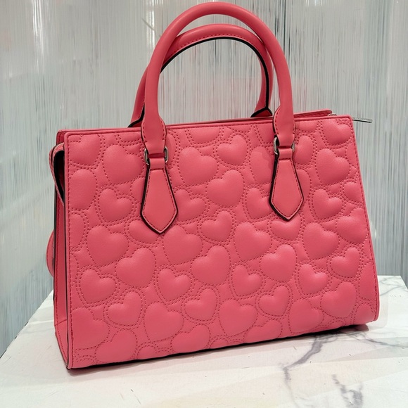 New set michael kors Sheila Medium Heart Embroidered Satchel and Coin Purse Set - Picture 5 of 12